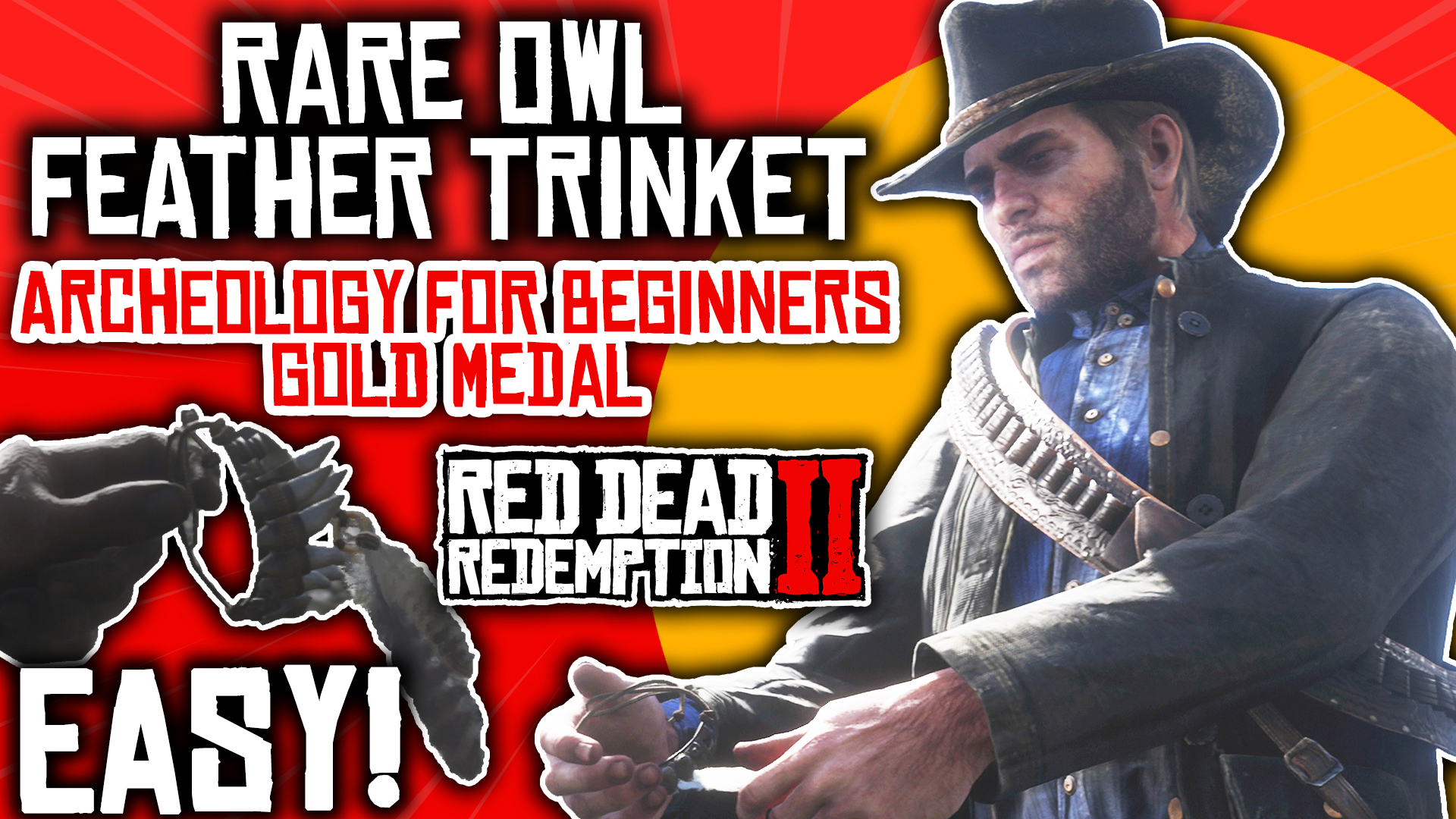 Owl Feather Trinket & Gold Medal | Archeology For Beginners | Red Dead Redemption II