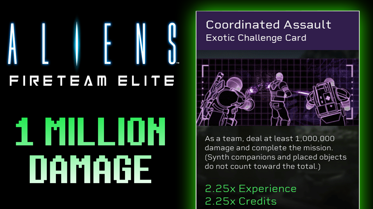 Aliens Fireteam - Coordinated Assault Challenge Card
